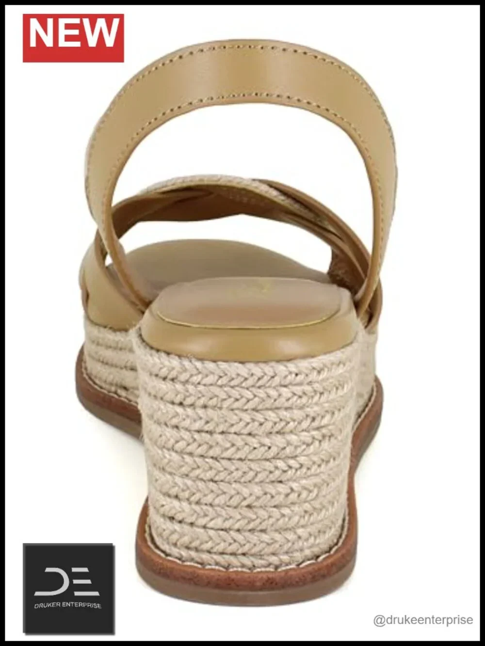 Faux Leather Wedge Sandals Square Toe Slingback Buckle Casual Dressy